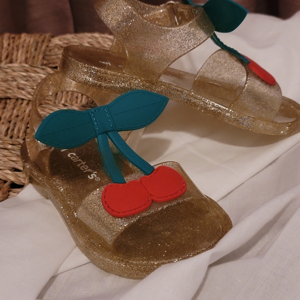 Girls Gold Glitter Sandal